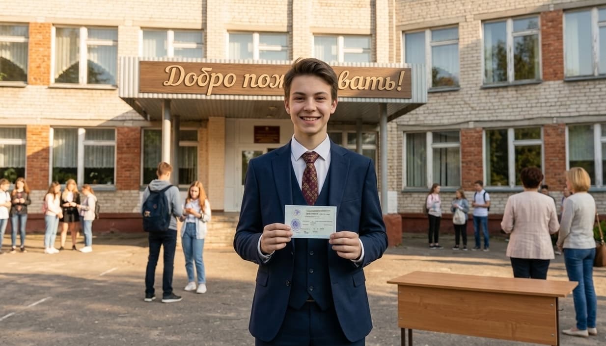 Довольный школьник после онлайн-занятия с репетитором